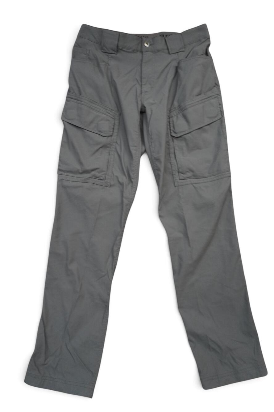 Duluth Trading Pants Mens 34x32 Gray Flex Dry On The Fly Cargo Stretch Outdoor